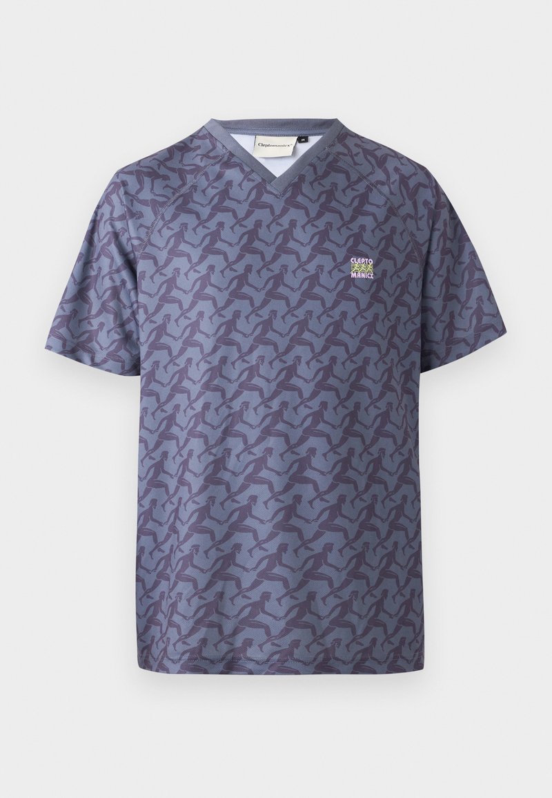 cleptomanicx T-shirt print donkerblauw