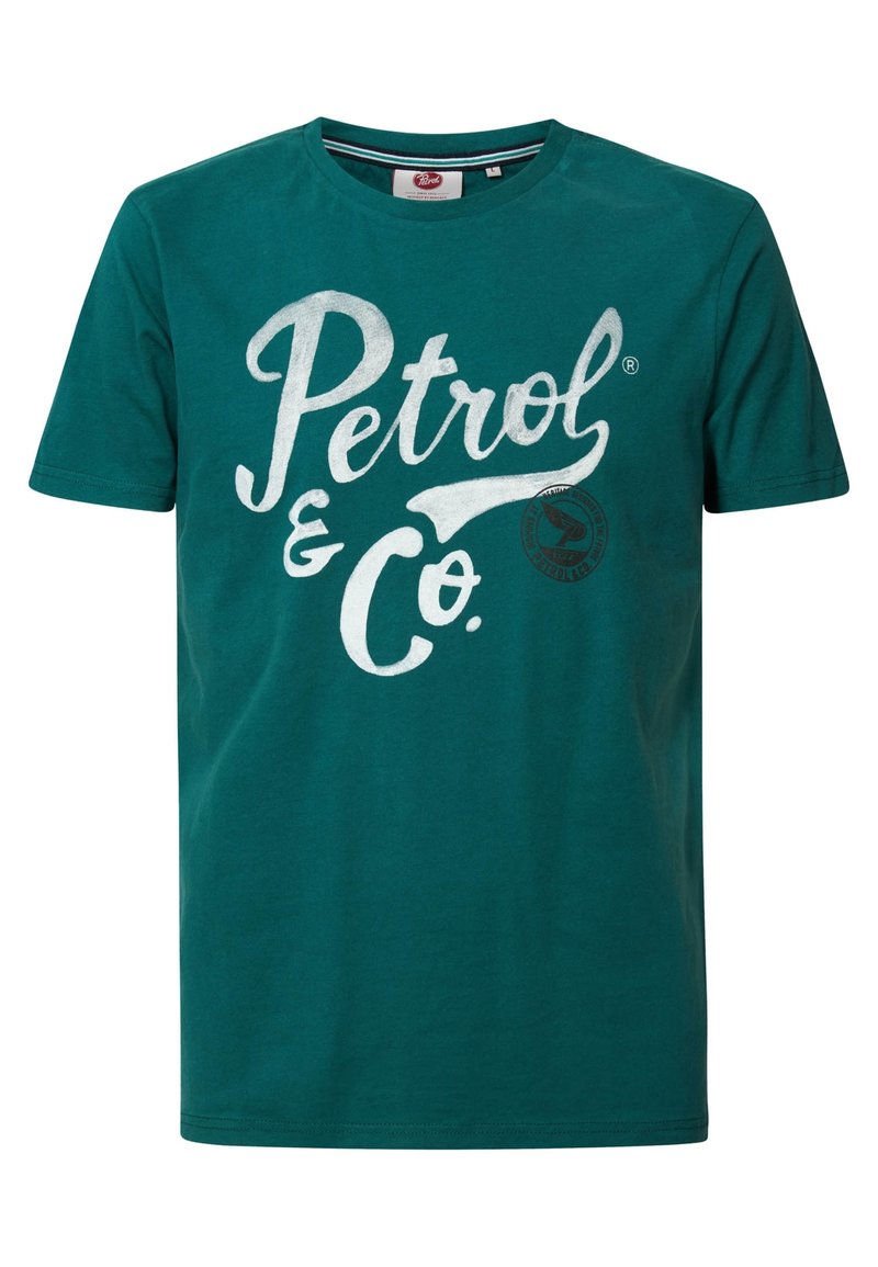 Petrol Industries LOGO SCRIPT Tshirt print green/groen Zalando.nl