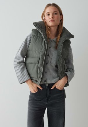 REGULAR FIT QUILTED REVERSIBLE NORMALE PASSFORM - Bodywarmer - dark sage