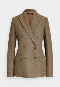 Lauren Ralph Lauren HOUNDSTOOTH DOUBLE BREASTED TWILL BLAZER - Blézer - brown