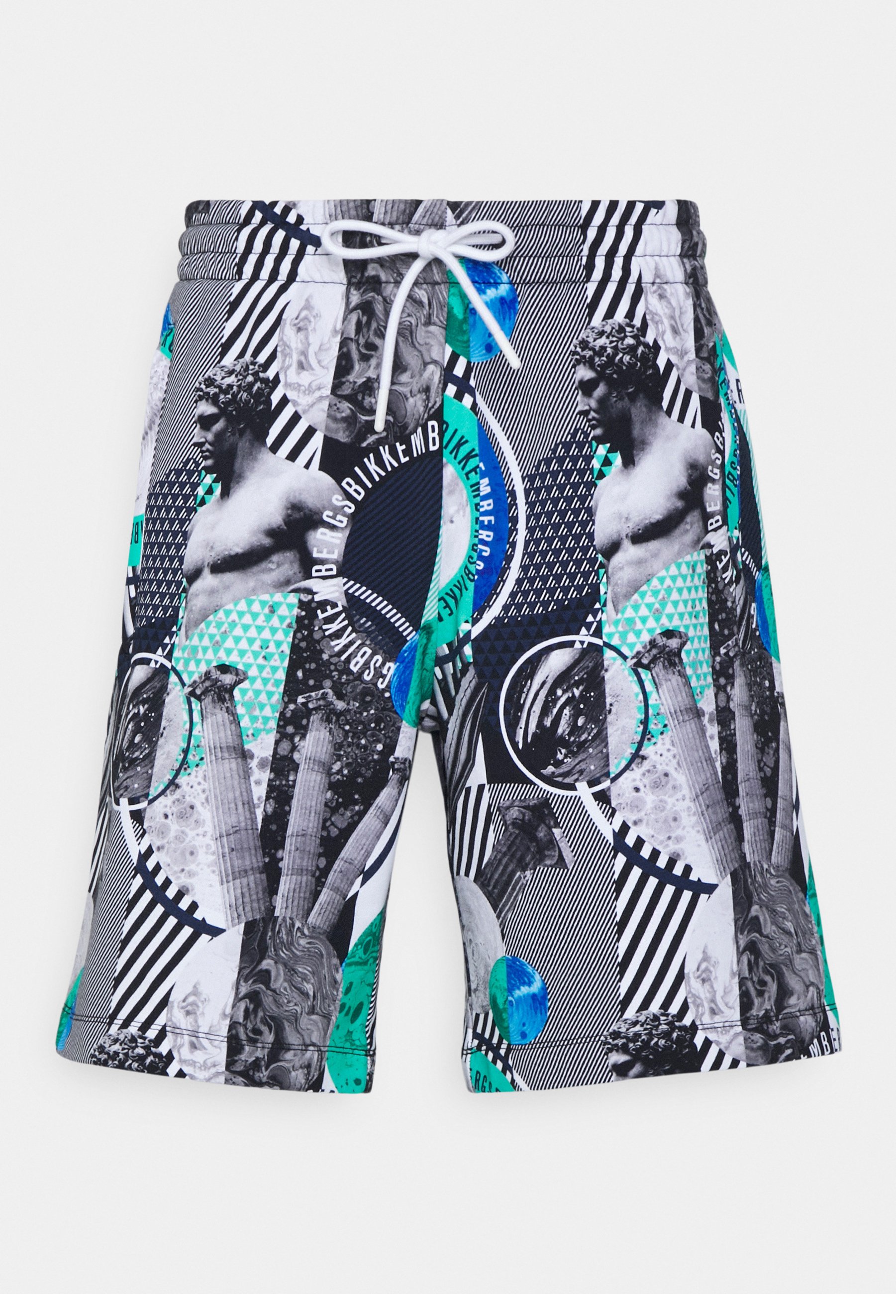 Bikkembergs BERMUDA FELPA ALL OVER LOGO CRAZY - Shorts - crazy bubbles/blu  - Zalando