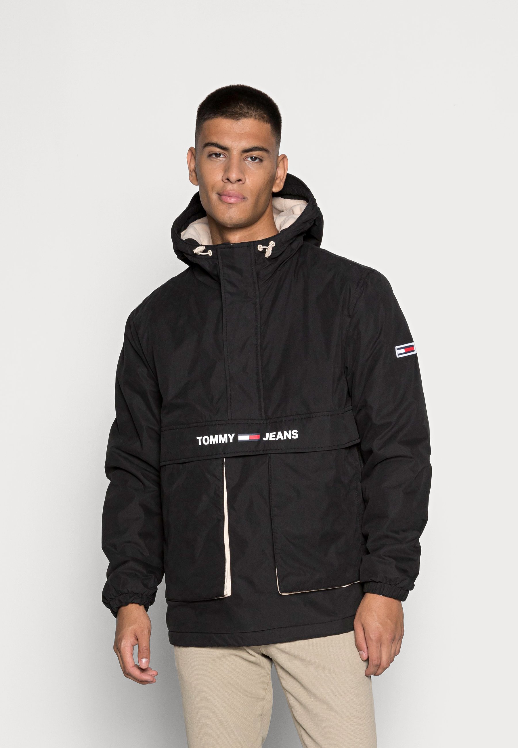 Tommy Jeans LINED POPOVER - Giacca a vento - black/nero - Zalando.it