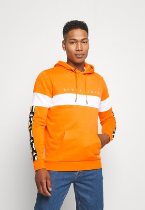 Kappa, AUTHENTIC CASPOR - Felpa con cappuccio - orange/white/black