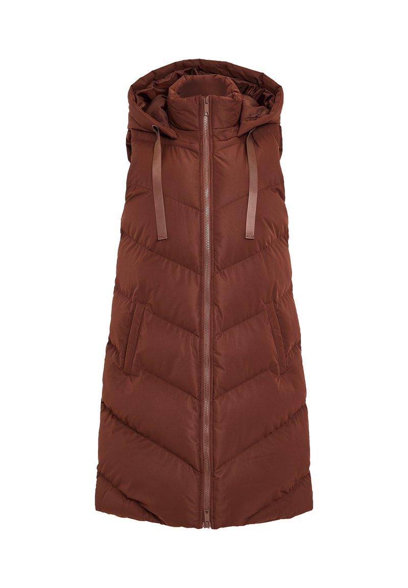Gilet D'équitation Matelassé Sans Manches Femme Kerrits - Marron, Fermeture éclair, Taille Med