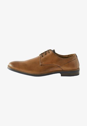 LEATHER DERBY SHOES - Veterschoenen - tan brown