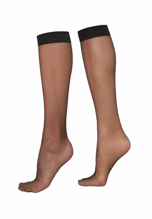 8 DEN SHEER COMFORT CUFFS - Knæstrømper - Black