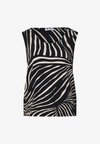 TOP WITH V-NECK AND ELASTIC HEM - Débardeur - black