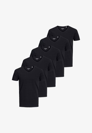 Jack & Jones, 5 PACK - T-Shirt basic - schwarz