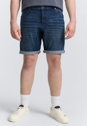 TTPLUS Regular - Short en jean - used dark stone blue denim