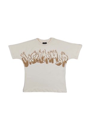T-shirt con stampa - crema