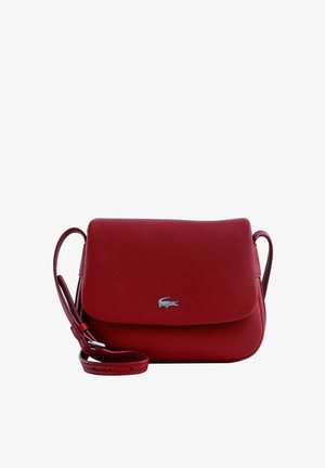 Lacoste, AUTHENTIC FLAP CROSSOVER BAG - Cross body bag - bordeaux
