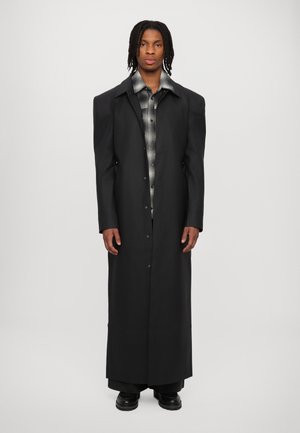 LONG COAT - Gabardina - anthracite black