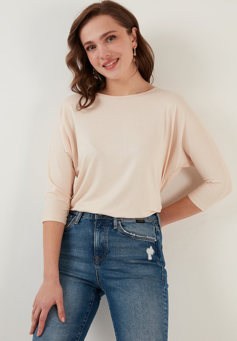 LELA CREW NECK - Top dugih rukava - stone