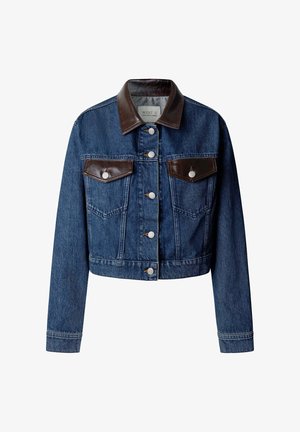 Pepe Jeans, PEPE JEANS DENIM JACKET W11 RIA BOXY TRUCKER CONTRAST - Spijkerjas - oz blue rigid denim