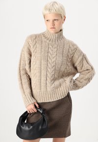 Vero Moda VMGRACE HIGHNECK - Pulover - silver mink
