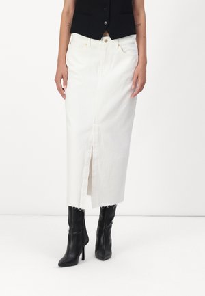 KELLIE SKIRT COLORED MANKIND - Jeansrok - white
