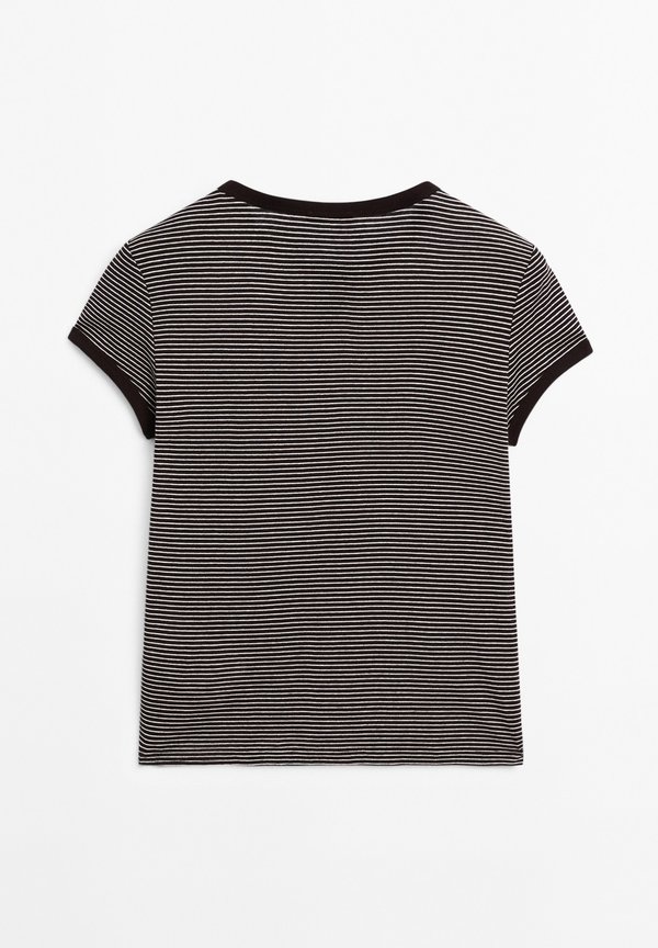 CONTRAST STRIPED - Print T-shirt2