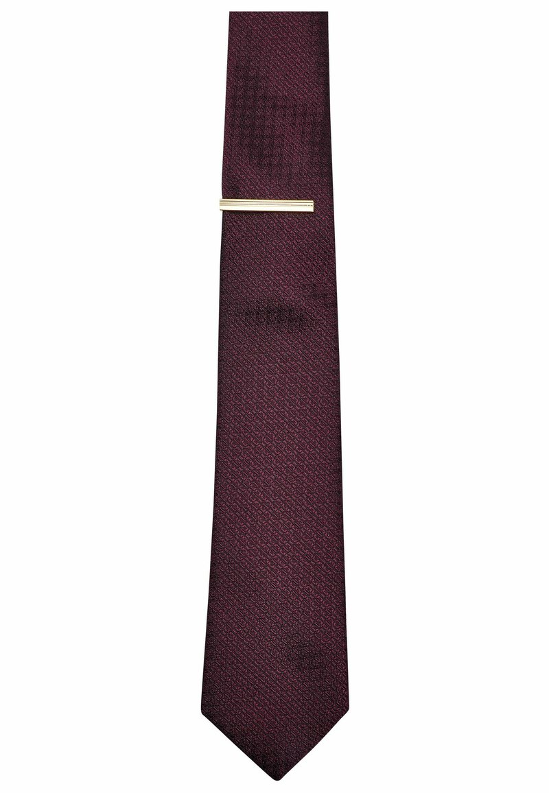 Next SET - Kravata - burgundy red
