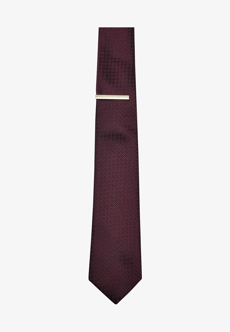 Next SET - Kravata - burgundy red