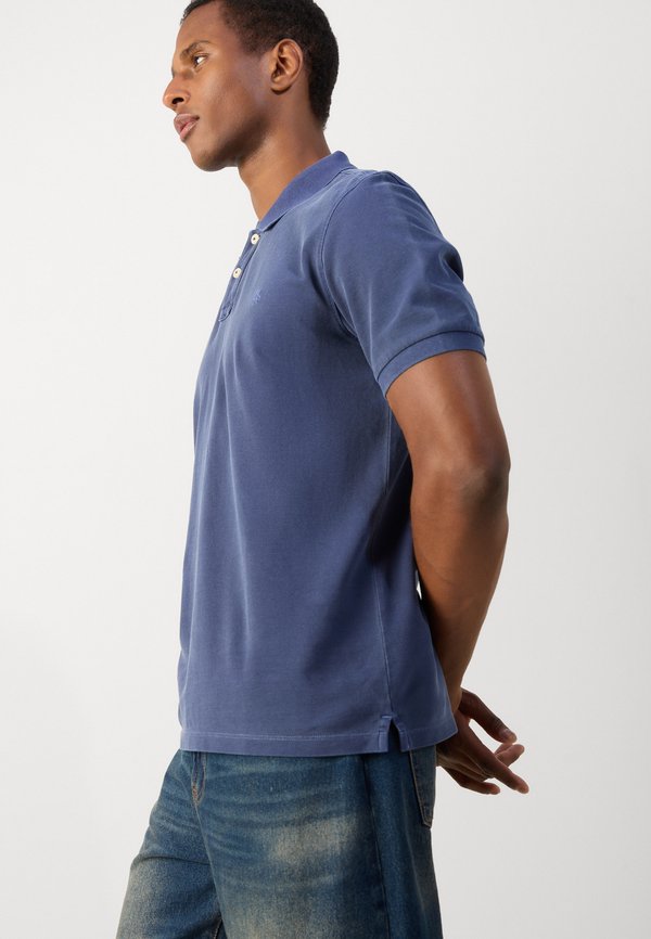 SHORT SLEEVE SLITS AT HEM EMBROIDERY - Polo shirt - iris ink2