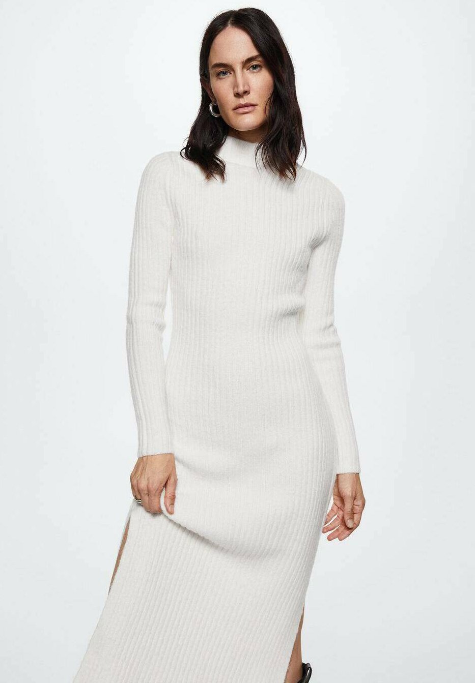Mango - SEOUL - Gebreide jurk - écru
