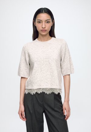 ONLY, ONLALIVIA SS O-NECK - Пуловер - beige
