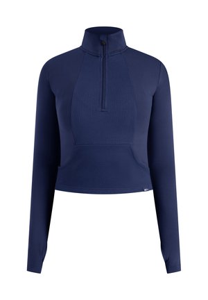 Smilodox, BLACK HALF ZIP LONG SLEEVE TOP NAVEYA - Longsleeve - dunkelblau