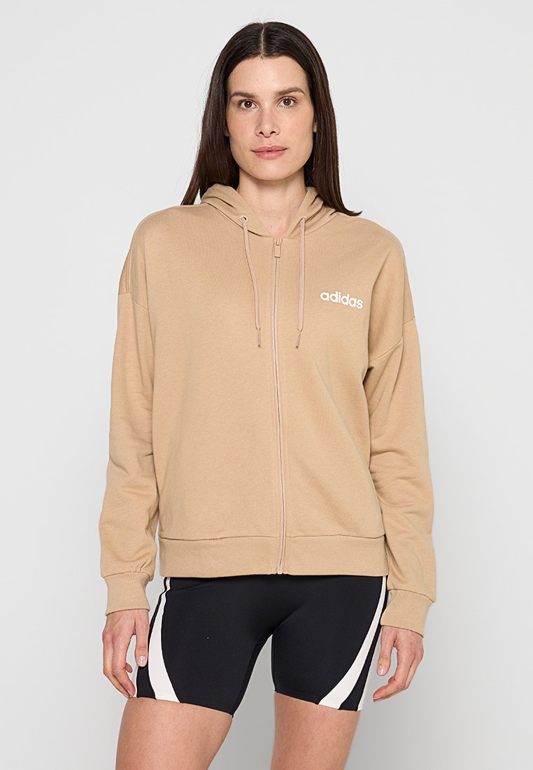 adidas Sportswear Sweater met rits zandkleur