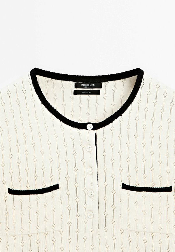 POINTELLE WITH SHORT SLEEVES - Print T-shirt - beige2