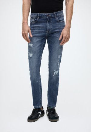 Pier One Jeans Skinny Fit - dark blue denim