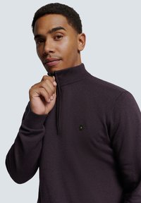 NO EXCESS HALF ZIP  COLOURED MELANGE - Trui - aubergine