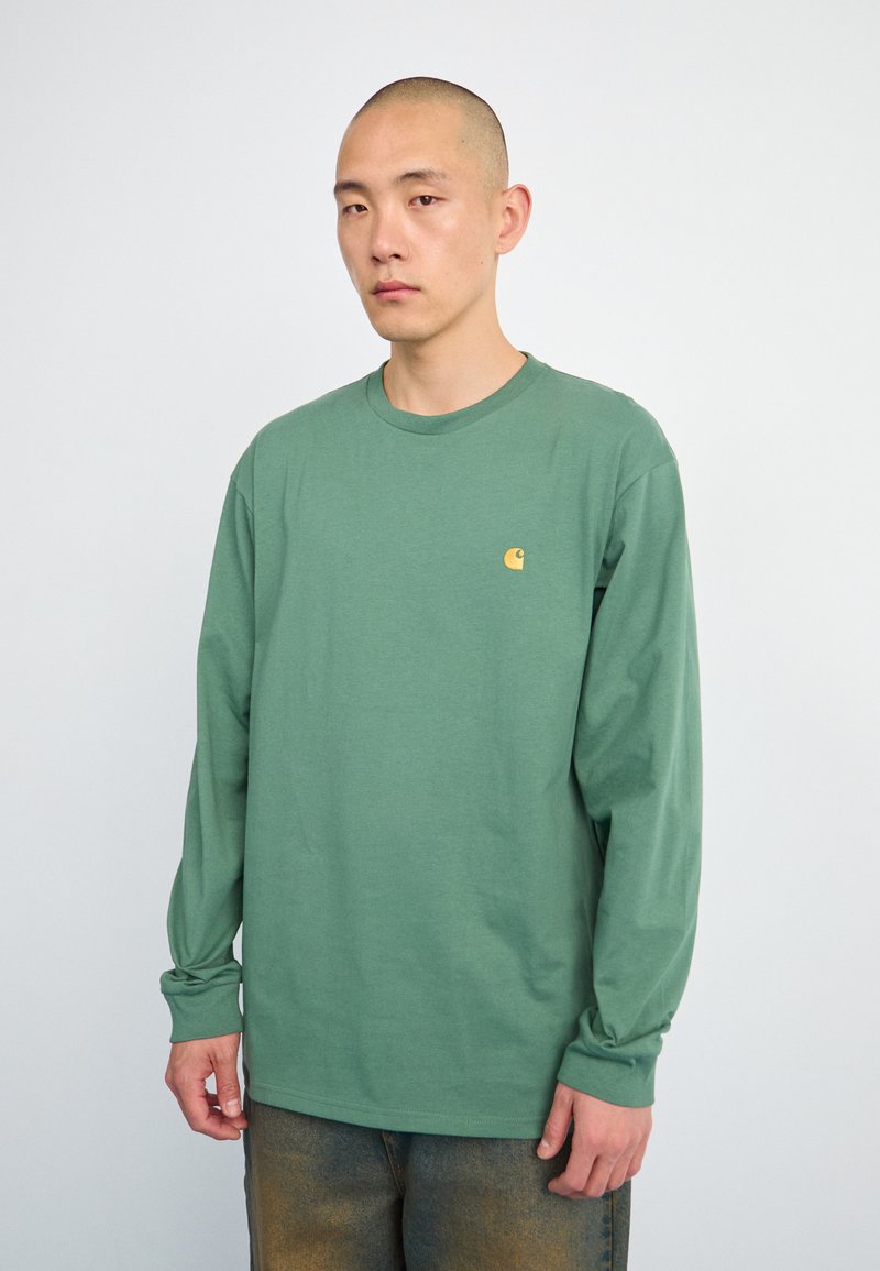 Carhartt WIP CHASE - Hosszú ujjú felső - duck green/gold