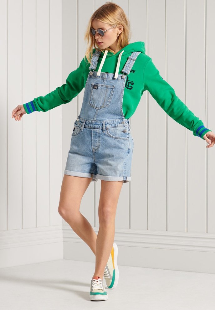 Superdry Dungarees florence light vintage/lightblue denim Zalando.ie