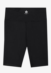 HIGH RISE CYCLING SHORTS OVERLAP V WAISTBAND - Leggings - Hosen - black
