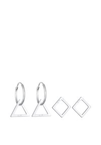 Elli 2 PACK GEO - Ohrringe - silver-coloured