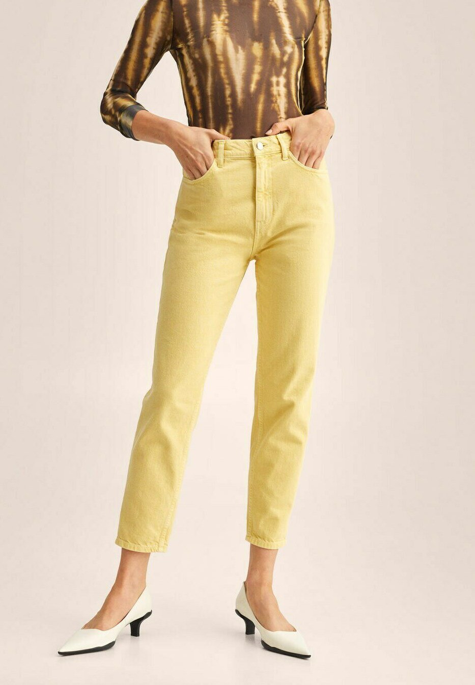 Mango MOM - Pantalones - moutarde/mostaza - Zalando.es