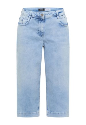 Cecil, WIDE LEG CAPRI JEANS IM LOOSE FIT - Shorts - light blue random bleached