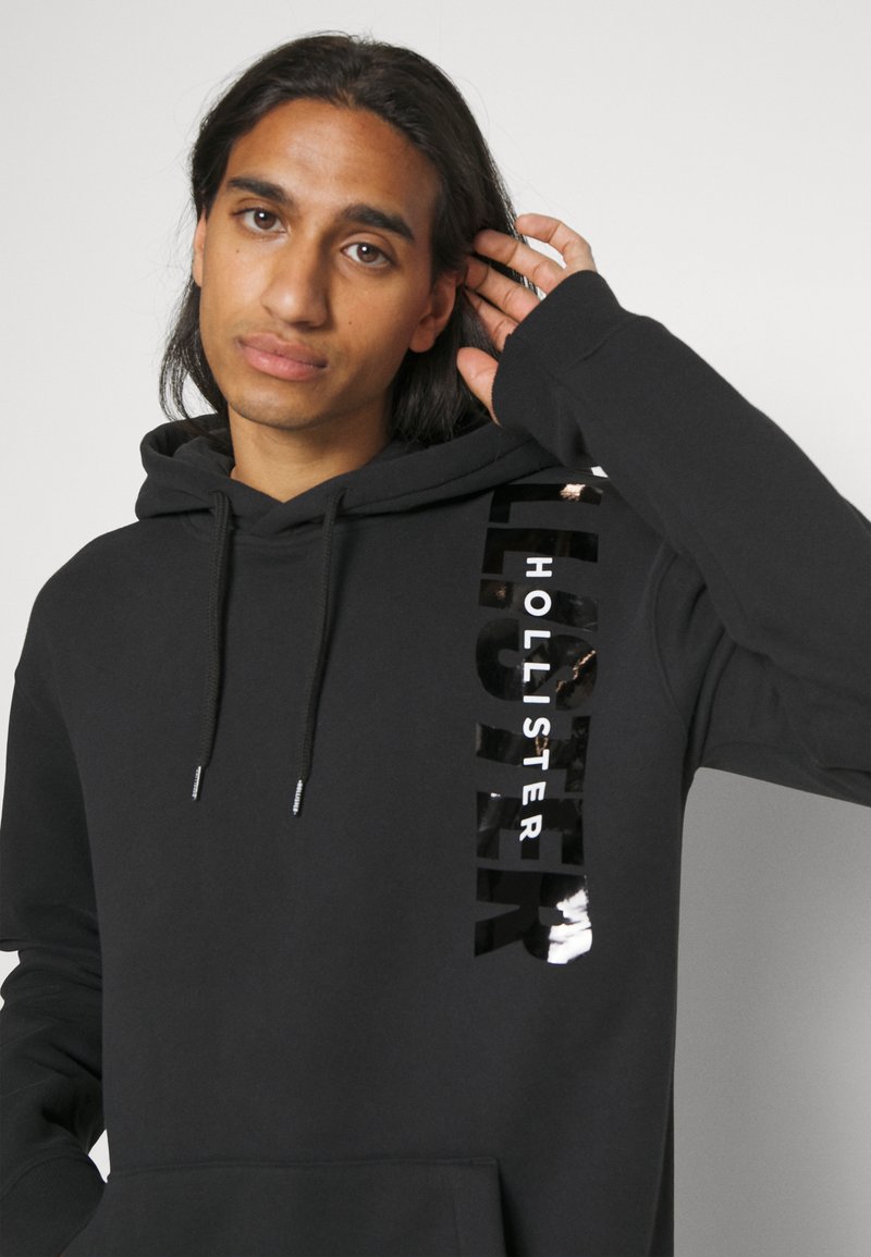 Hollister Co. EX BLACK SPORT PRINT - Hoodie - black - Zalando.co.uk