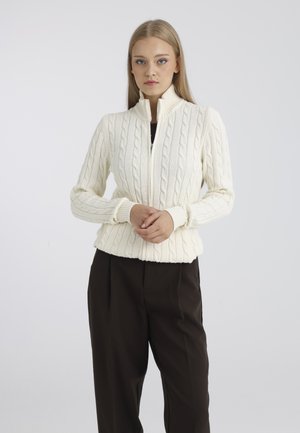 Felix Hardy, CABLE KNIT CARDIGAN - Gilet - off-white