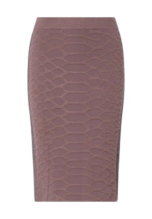 LIU JO, LIU JO JACQUARD KNIT MIDI SKIRT - Pencil φούστα - taupe