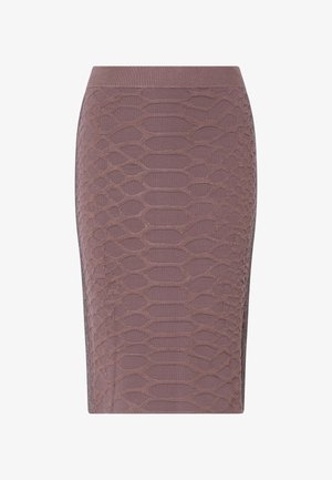 LIU JO, LIU JO JACQUARD KNIT MIDI SKIRT - Pencil φούστα - taupe
