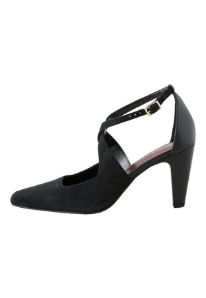 Klassikalised kontsakingad - black leather suede