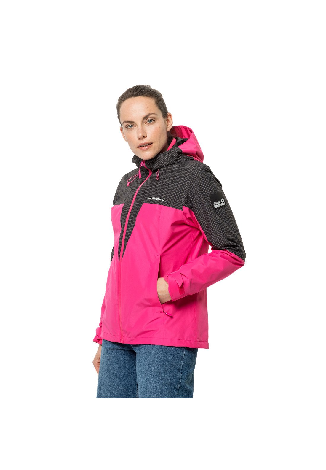 jack wolfskin pink jacket