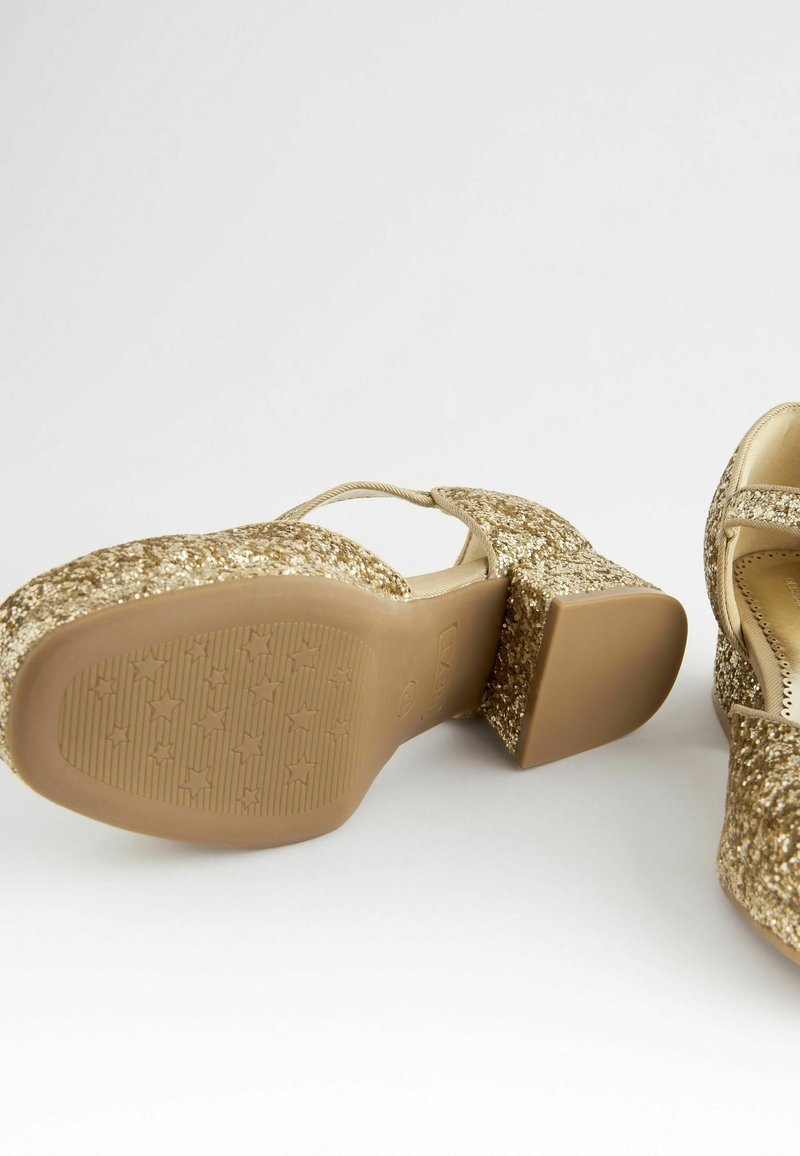Sandales Plateformes à Paillettes Topshop - Marron/Doré - Taille 40/7 - Occasion