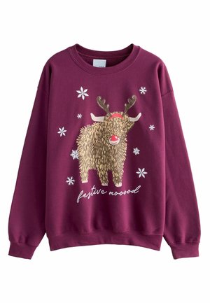 Felpa - burgundy red hamish the highland cow