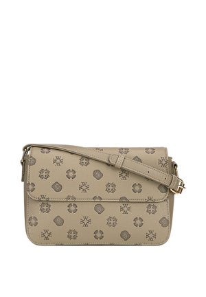 WITH EMBOSSED SIGNATURE - Sac bandoulière - beige