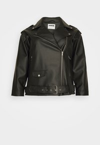 OVERSIZE BIKER JACKET  - Kunstlederjacke - black