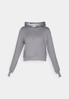 Majica s kapuljačom - carbon heather/white