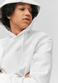 BZB UNI LOURD - Sweat à capuche - blanc