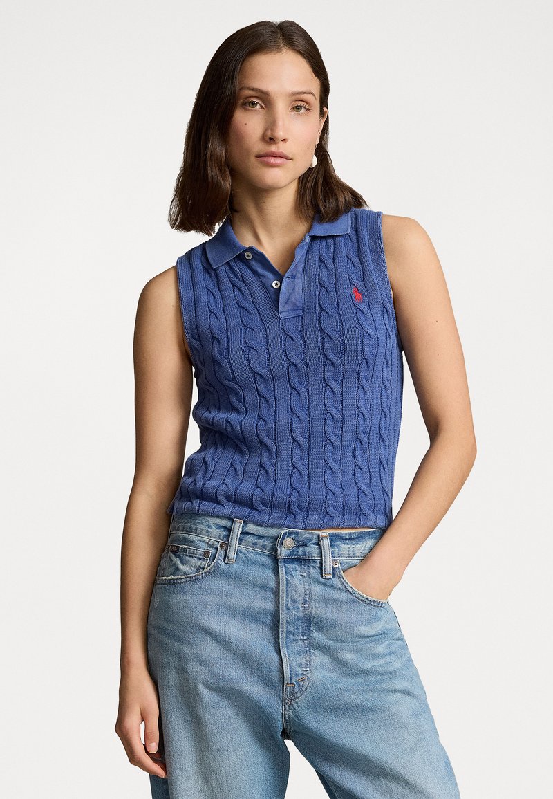 Polo Ralph Lauren COTTON SLEEVELESS POLO SHIRT - Polo - blue yacht